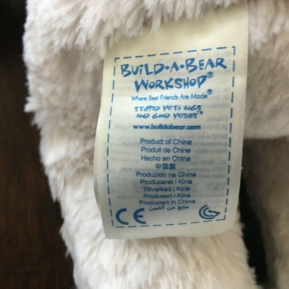 Build A Bear Workshop Bear Ivory Soft Toy Stuffed Animal Plush 15'' - Picture 5 of 8